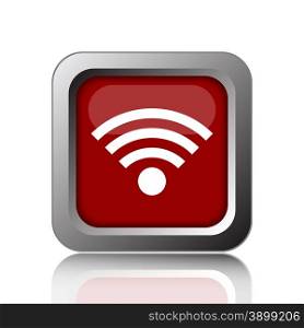 Wireless sign icon. Internet button on white background
