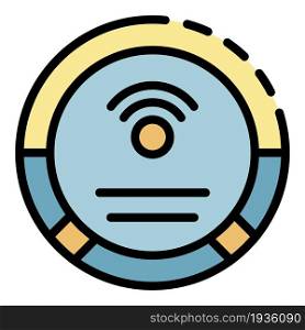 Wireless technology icon. Outline wireless technology vector icon color flat isolated. Wireless technology icon color outline vector