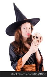 Witch isolated on the white background