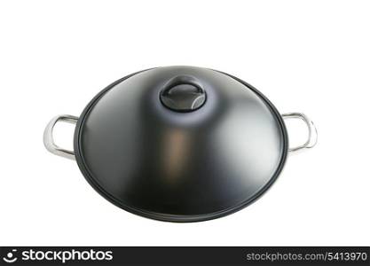 Wok with its lid on