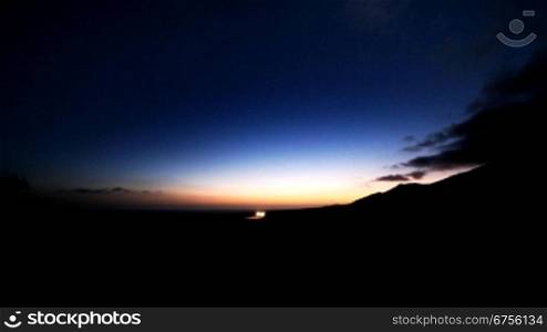Wolken ziehen vorbei im Abendlicht nber dem Horizont, Jandia, Fuerteventura