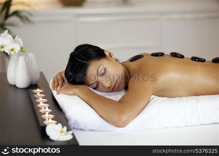 Woman about to receive massage