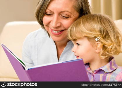 Woman and child reading