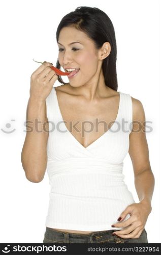 Woman and Chilli