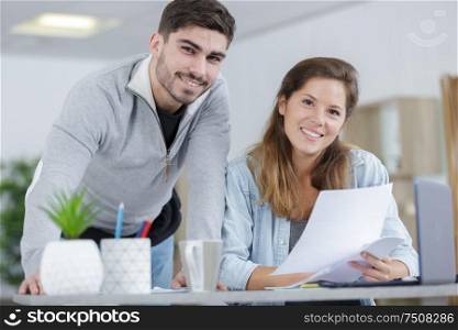 woman and man doing paperwork together