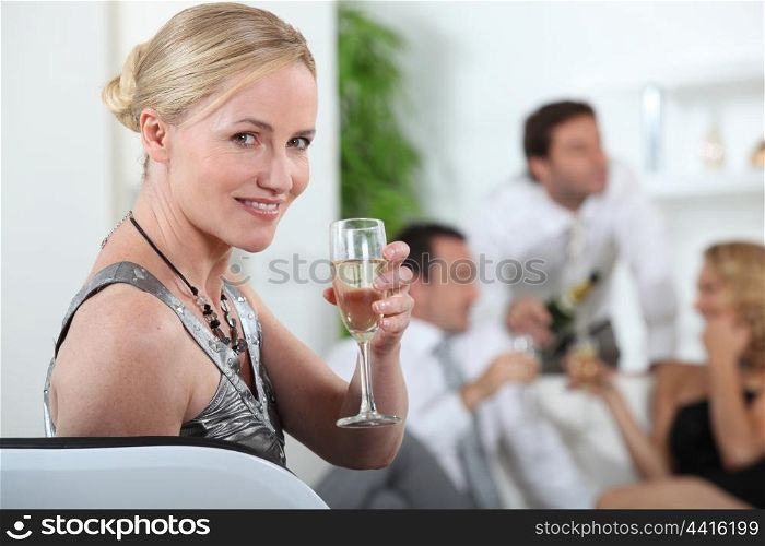 Woman at a party