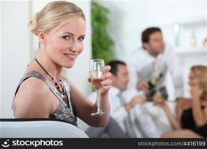 Woman at a party