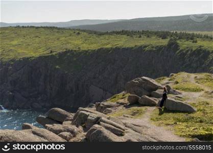Woman at Cape Spear, St. John&rsquo;s, Newfoundland And Labrador, Canada