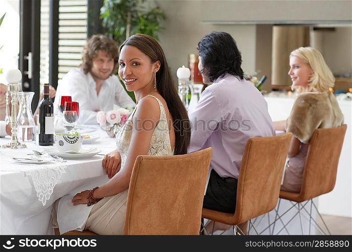 Woman at Dinner Party
