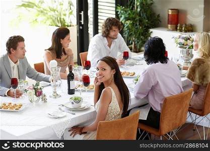 Woman at Dinner Party