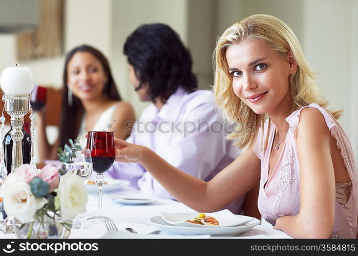 Woman at Dinner Party