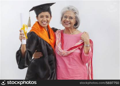 Woman at granddaughter&rsquo;s graduation ceremony