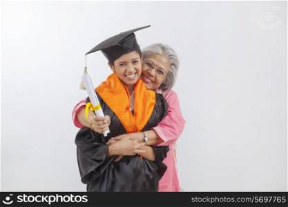 Woman at granddaughter&rsquo;s graduation ceremony