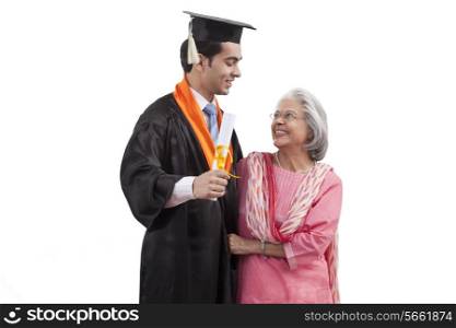 Woman at grandson&rsquo;s graduation ceremony