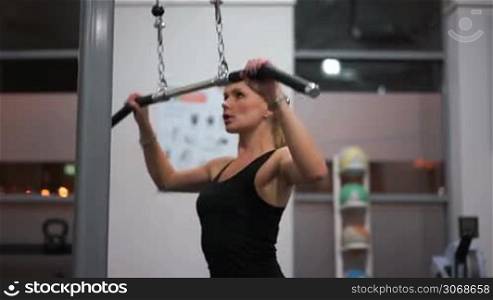 woman at the gym working out