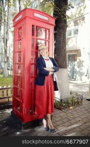 woman at the phone box london