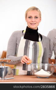 Woman baking