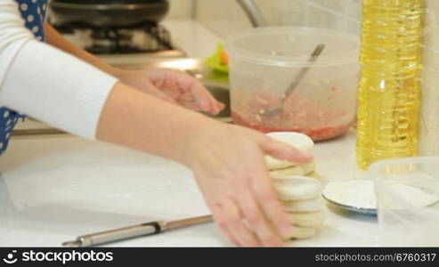 Woman Baking In The Kitchen Closeup