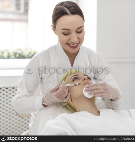 woman beauty clinic beauty treatment