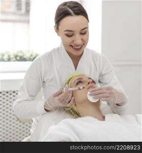 woman beauty clinic beauty treatment