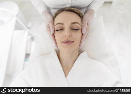 woman beauty clinic treatment