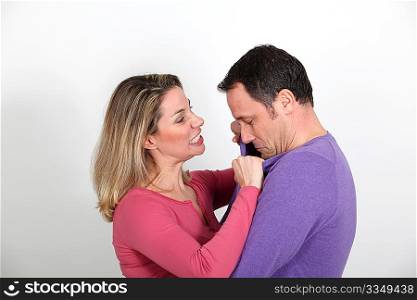 Woman being furious at man