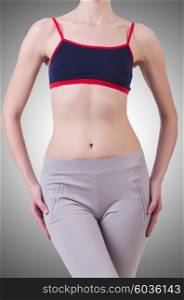 Woman body in dieting concept