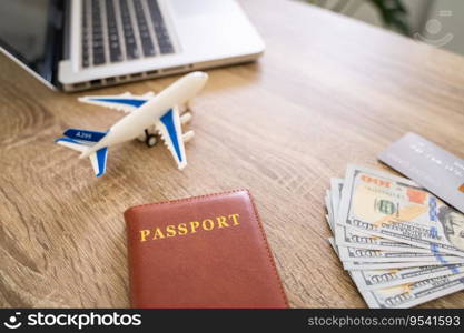 Woman booking tickets online. searching buying booking flights ticket airlines or hotel Travel and tourism agency