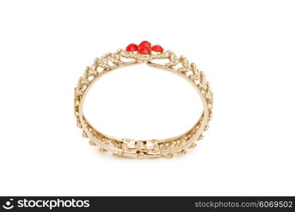 Woman bracelet isolated on the white background