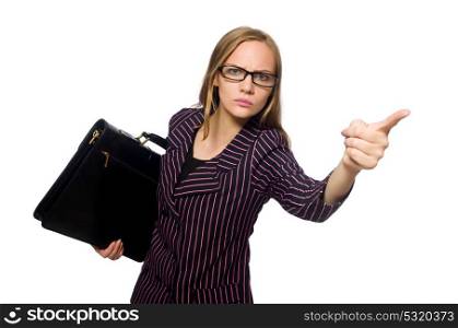 Woman businesswoman concept isolated white background