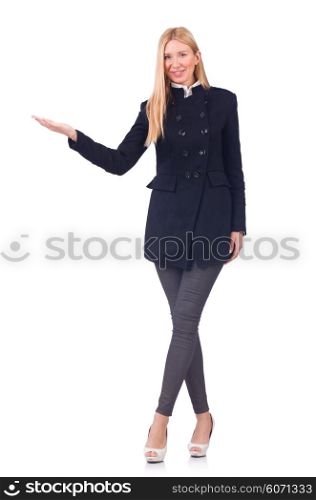 Woman businesswoman isolated on the white