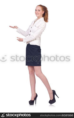 Woman businesswoman isolated on the white
