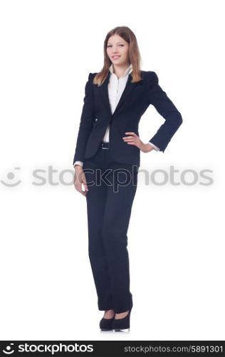 Woman businesswoman isolated on white