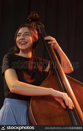 woman celebrating jazz day event 2