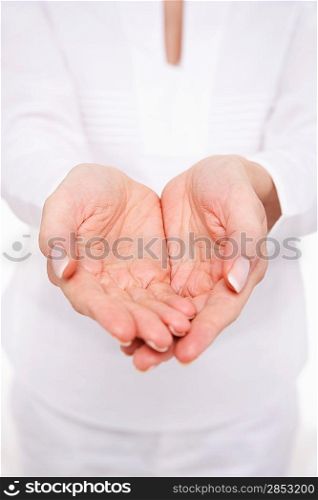 Woman Cupping Her Hands