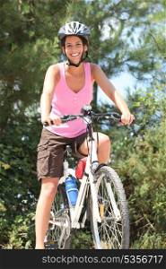 Woman cycling