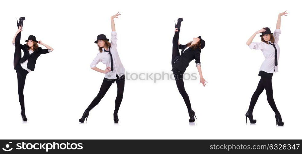 Woman dancer dancing modern dances