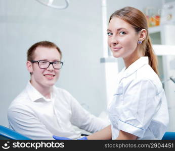 Woman dentist or dental hygienist portrait