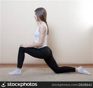 woman do yoga