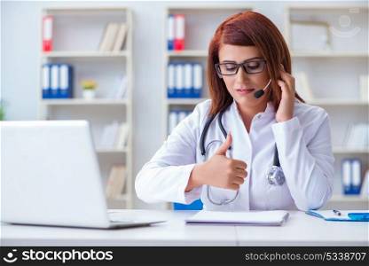 Woman doctor in telemedicine concept