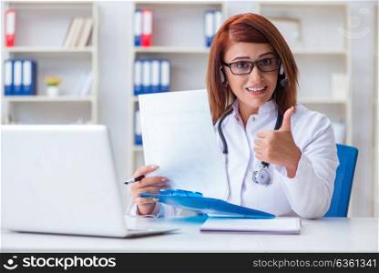 Woman doctor in telemedicine concept