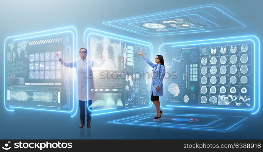 Woman doctor in telemedicine mhealth concept