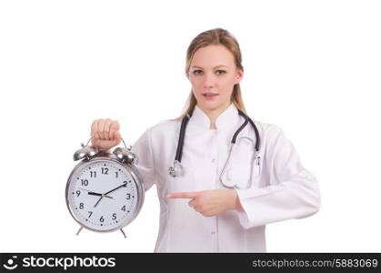Woman doctor missing her deadlines