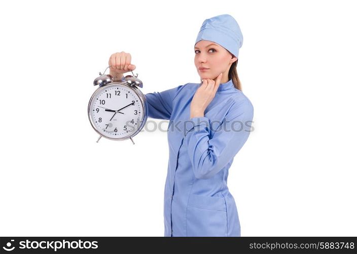 Woman doctor missing her deadlines