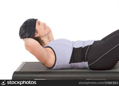 Woman doing abdominal excercise