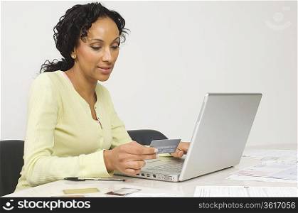 Woman Doing an Online Transaction