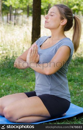 woman doing yoga calming stretch