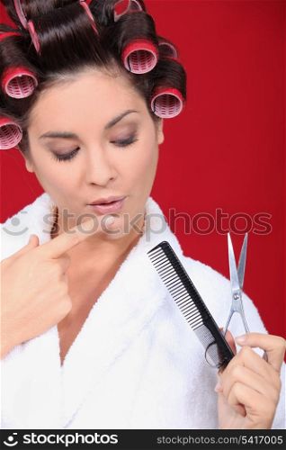 woman ein hairdresser salon