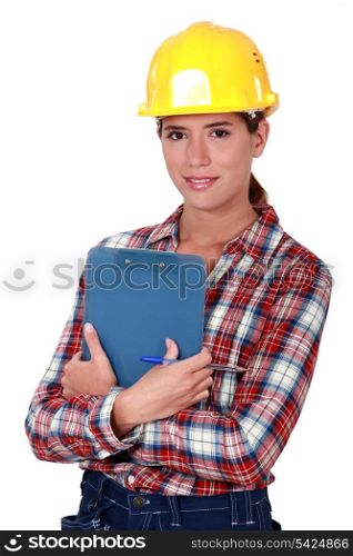 Woman engineer in construction industry