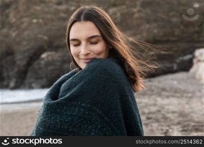 woman enjoying beach excursion